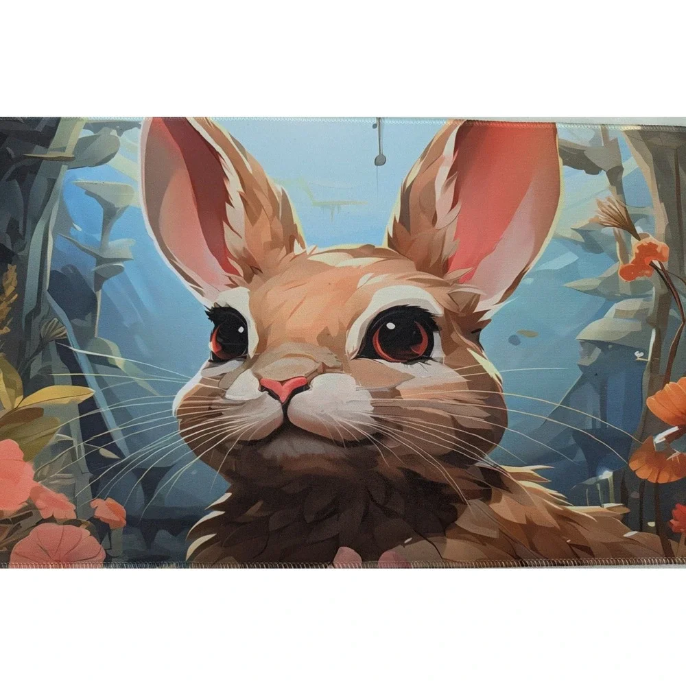 Large Pad for Desktop Laptop Baby Bunny Mouse Pads Desk Covers Rubber Back 27X12